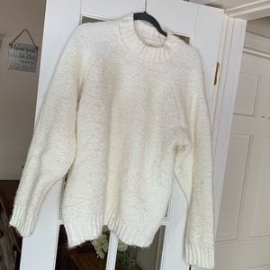 White Lou and Grey sweater